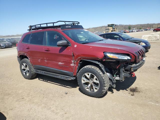 1C4PJMBS9FW786257 - 2015 JEEP CHEROKEE TRAILHAWK BURGUNDY photo 4