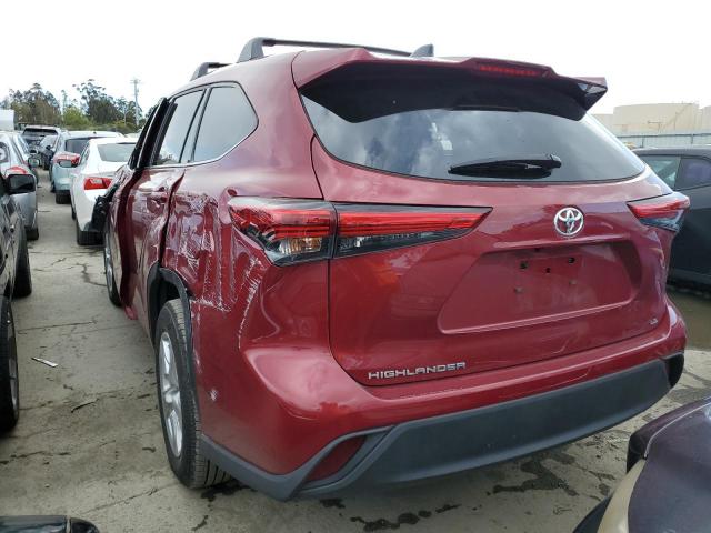 5TDZZRAH5NS550806 - 2022 TOYOTA HIGHLANDER L RED photo 2