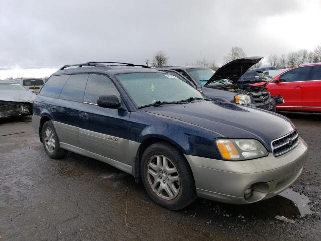 4S3BH665317657214 - 2001 SUBARU LEGACY OUTBACK BLUE photo 4