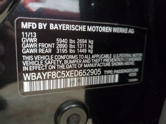 WBAYF8C5XED652905 - 2014 BMW 750 LXI BLACK photo 12