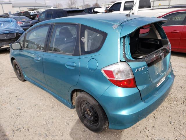 JHMGE8H54CC005556 - 2012 HONDA FIT SPORT TURQUOISE photo 2