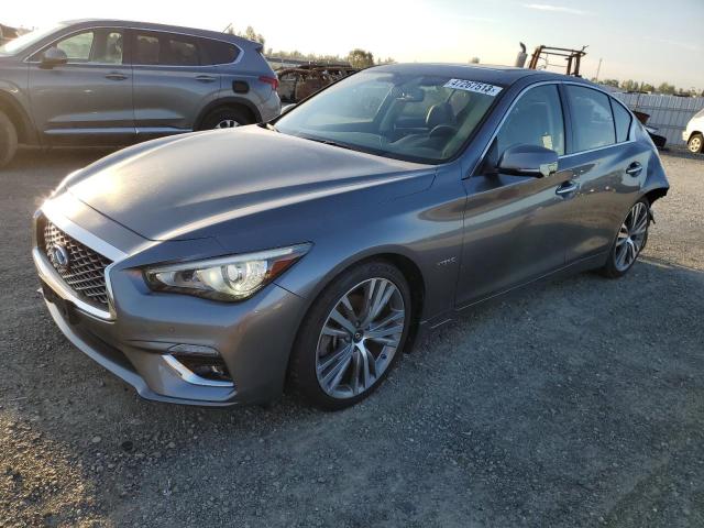 JN1AV7AP6JM160102 - 2018 INFINITI Q50 HYBRID LUXE GRAY photo 1