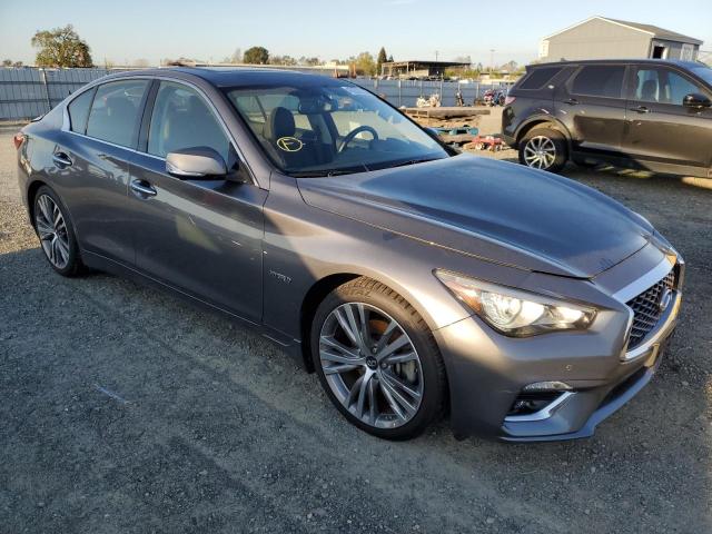 JN1AV7AP6JM160102 - 2018 INFINITI Q50 HYBRID LUXE GRAY photo 4