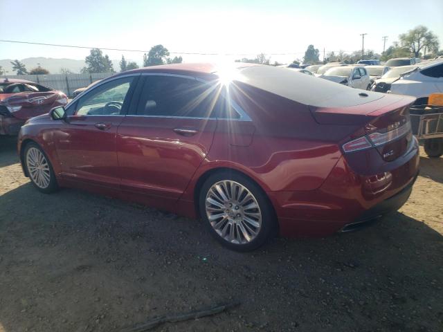 3LN6L2G94GR617795 - 2016 LINCOLN MKZ MAROON photo 2