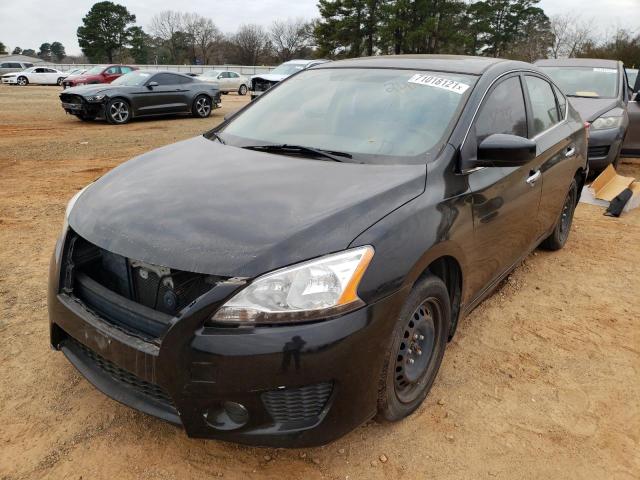 3N1AB7AP0DL722471 - 2013 NISSAN SENTRA S BLACK photo 2