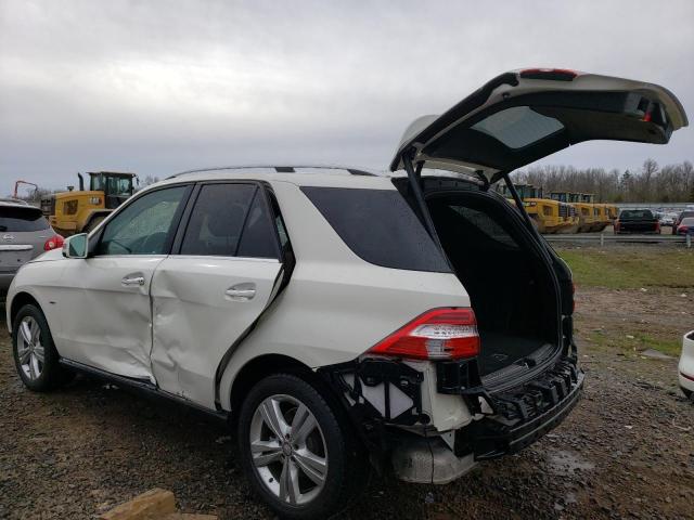 4JGDA5HB8CA045263 - 2012 MERCEDES-BENZ ML 350 4MATIC WHITE photo 2