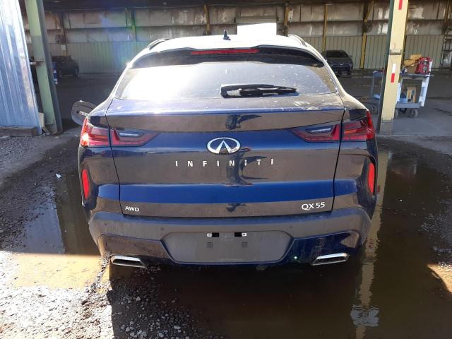 3PCAJ5L35NF112466 - 2022 INFINITI QX55 SENSORY BLUE photo 6