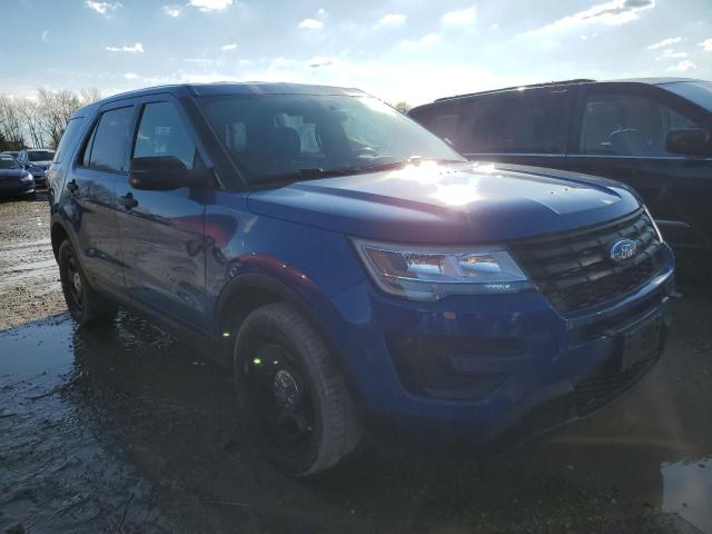 1FM5K8ATXJGB93348 - 2018 FORD EXPLORER POLICE INTERCEPTOR 蓝色 照片 4