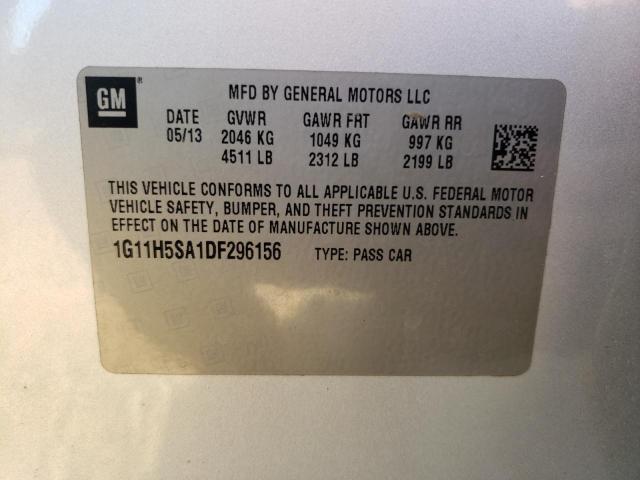 1G11H5SA1DF296156 - 2013 CHEVROLET MALIBU LTZ ვერცხლისფერი ფოტო 12