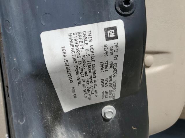 1G8AJ55F86Z183142 - 2006 SATURN ION LEVEL 2 GOLD photo 12