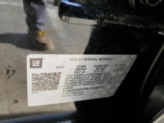 1G1ZG5ST0LF120401 - 2020 CHEVROLET MALIBU RS 黑色 照片 12