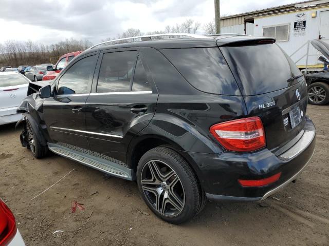 4JGBB8GB2BA725780 - 2011 MERCEDES-BENZ ML 350 4MATIC BLACK photo 2