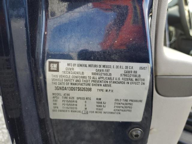 3GNDA13D97S626398 - 2007 CHEVROLET HHR LS BLUE photo 12