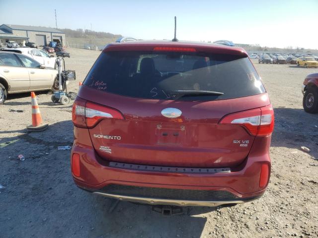 5XYKW4A70FG558220 - 2015 KIA SORENTO SX RED photo 6