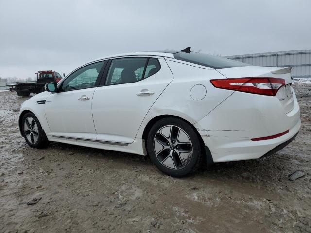 KNAGM4AD2D5053896 - 2013 KIA OPTIMA HYBRID WHITE photo 2