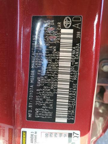 2T1BR32E75C457460 - 2005 TOYOTA COROLLA CE RED photo 12