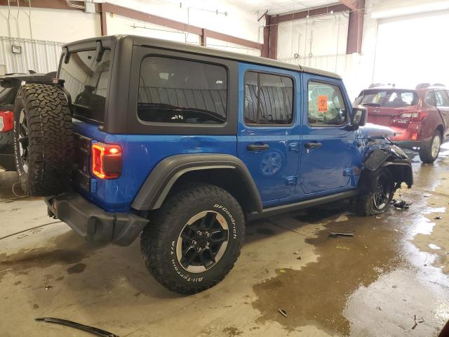 1C4HJXFG7MW705412 - 2021 JEEP WRANGLER RUBICON BLUE photo 3