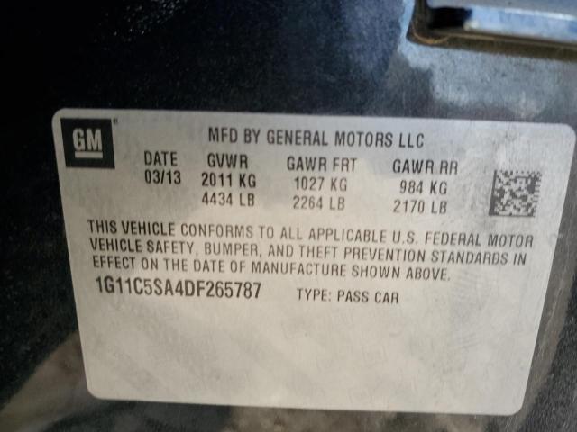 1G11C5SA4DF265787 - 2013 CHEVROLET MALIBU 1LT 黑色 照片 12