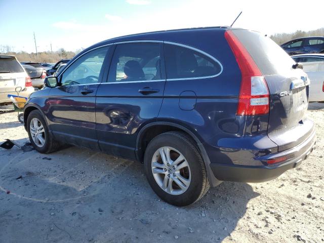 5J6RE4H77AL010438 - 2010 HONDA CR-V EXL BLUE photo 2