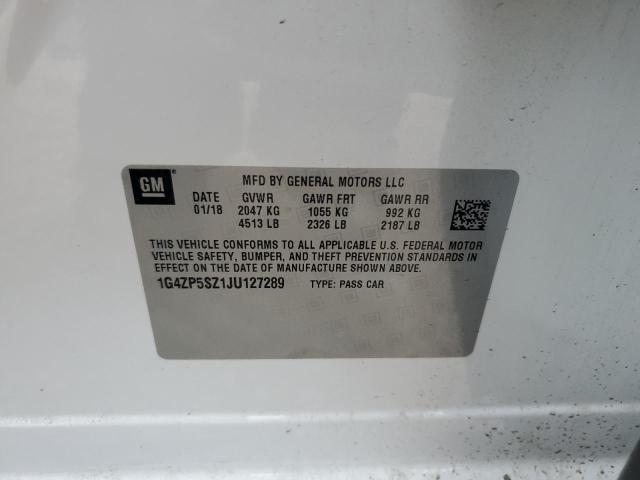 1G4ZP5SZ1JU127289 - 2018 BUICK LACROSSE ESSENCE WHITE photo 13