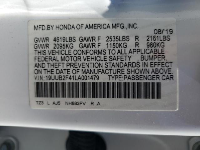 19UUB2F41LA001479 - 2020 ACURA TLX TECHNOLOGY თეთრი ფოტო 12