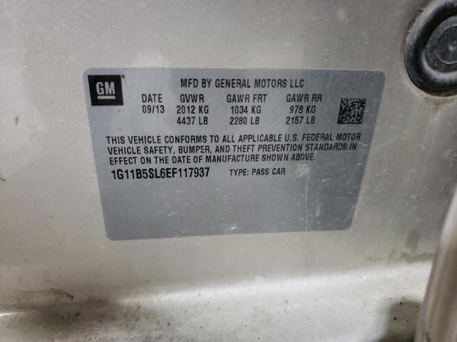 1G11B5SL6EF117937 - 2014 CHEVROLET MALIBU LS GOLD photo 12