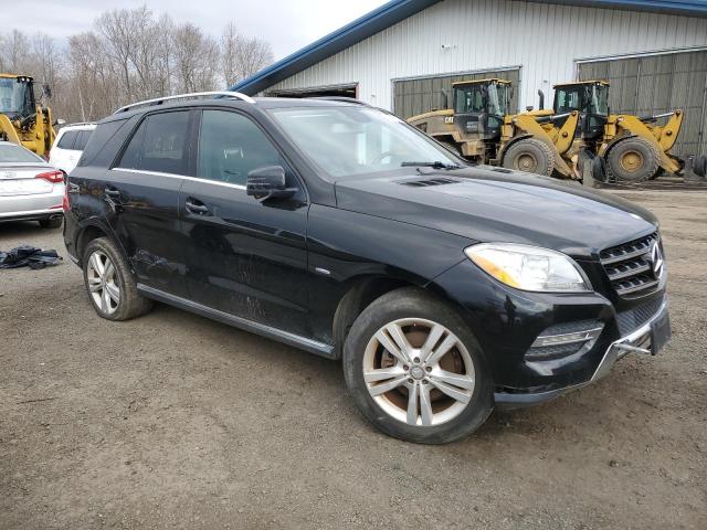 4JGDA5HB2CA030659 - 2012 MERCEDES-BENZ ML 350 4MATIC BLACK photo 4