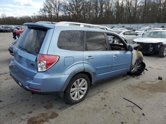 JF2SHAHC9BH750069 - 2011 SUBARU FORESTER TOURING BLUE photo 3