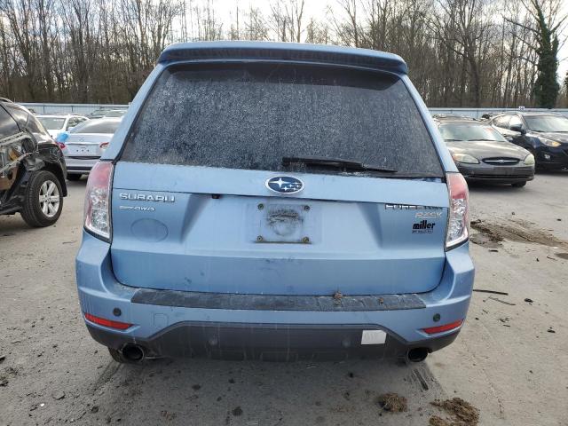 JF2SHAHC9BH750069 - 2011 SUBARU FORESTER TOURING BLUE photo 6