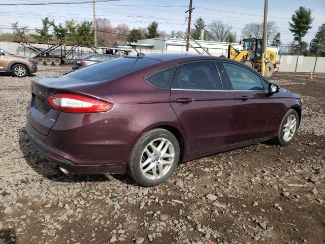 3FA6P0H76DR114202 - 2013 FORD FUSION SE MAROON photo 3