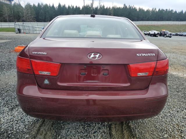 5NPET46CX9H463012 - 2009 HYUNDAI SONATA GLS BURGUNDY photo 6