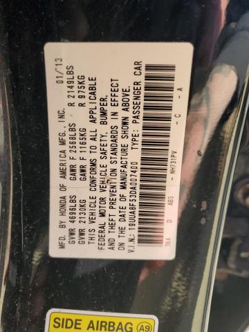19UUA8F53DA007400 - 2013 ACURA TL TECH BLACK photo 12