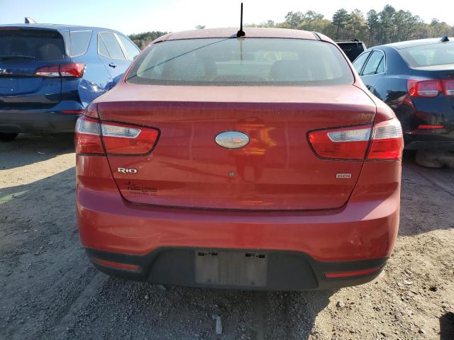 KNADM4A36D6273885 - 2013 KIA RIO LX RED photo 6