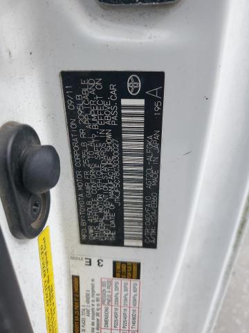 JTKJF5C78C3030027 - 2012 TOYOTA SCION TC 白色 照片 12