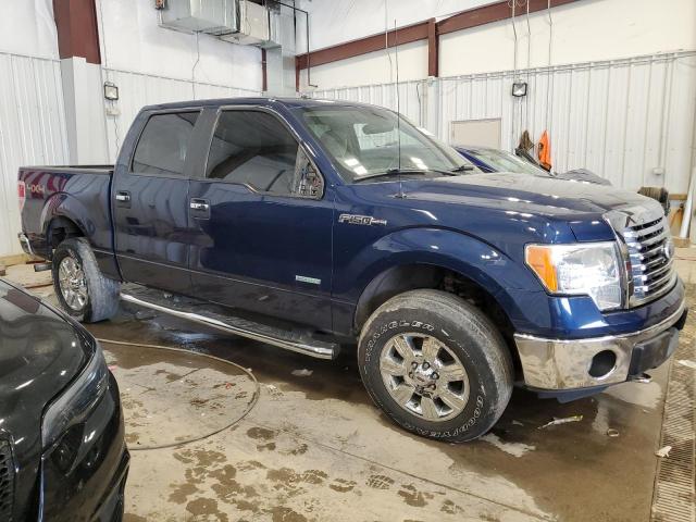 1FTFW1ET5BFB54186 - 2011 FORD F150 SUPERCREW BLUE photo 4