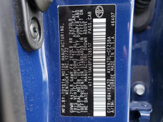 4T1T11AK8PU128517 - 2023 TOYOTA CAMRY SE NIGHT SHADE BLUE photo 12