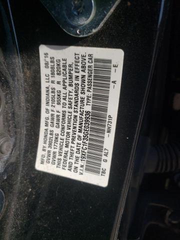 19XFC1F35GE039936 - 2016 HONDA CIVIC EX BLACK photo 13