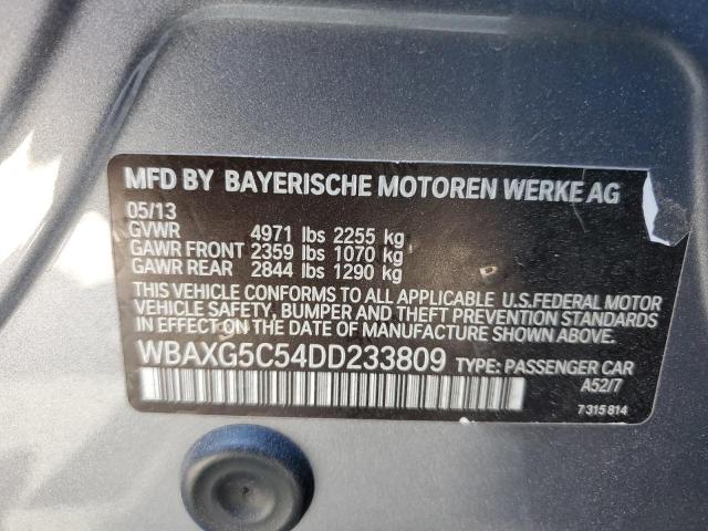 WBAXG5C54DD233809 - 2013 BMW 528 I GRAY photo 12