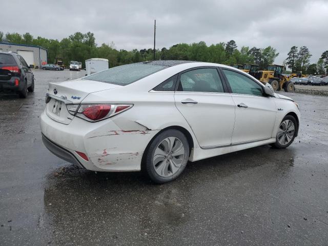 KMHEC4A42FA135422 - 2015 HYUNDAI SONATA HYBRID WHITE photo 3