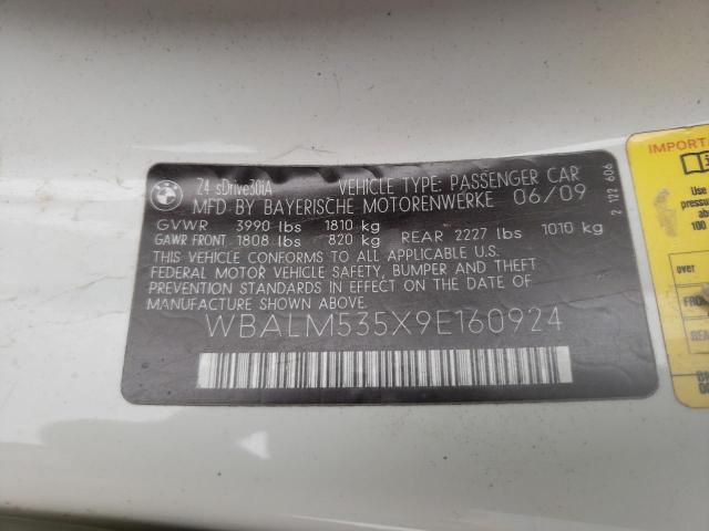 WBALM535X9E160924 - 2009 BMW Z4 SDRIVE30I WHITE photo 12