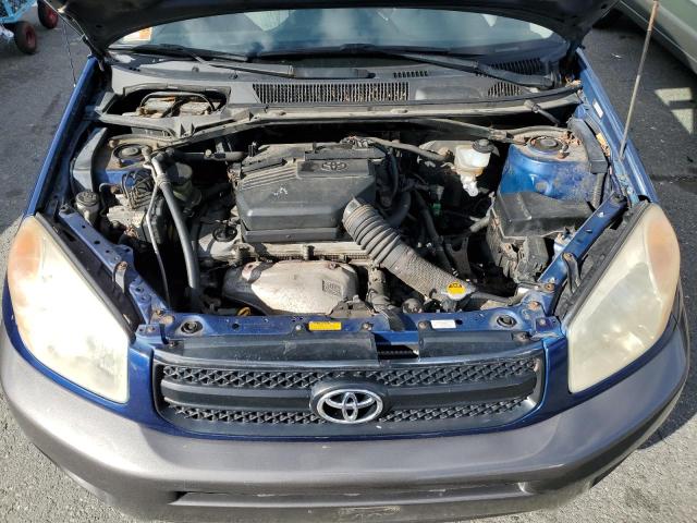 JTEHD20VX46005798 - 2004 TOYOTA RAV4 BLUE photo 11