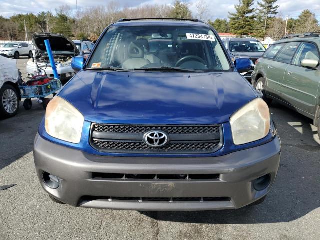 JTEHD20VX46005798 - 2004 TOYOTA RAV4 BLUE photo 5