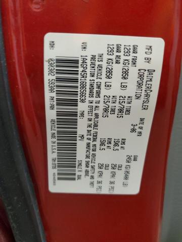 1A4GP45R16B656630 - 2006 CHRYSLER TOWN & COU წითელი ფოტო 13