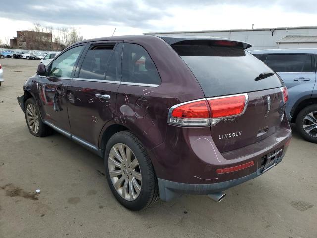 2LMDJ8JK3BBJ06831 - 2011 LINCOLN MKX MAROON photo 2