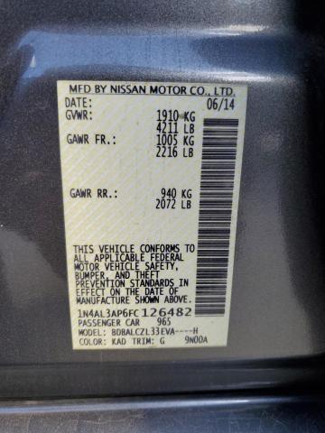 1N4AL3AP6FC126482 - 2015 NISSAN ALTIMA 2.5 GRAY photo 13