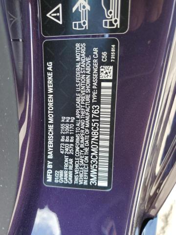 3MW53CM07N8C51763 - 2022 BMW M240XI PURPLE photo 12