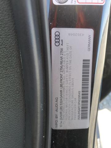 WAUHGAFC3FN028549 - 2015 AUDI A6 PRESTIGE შავი ფოტო 12