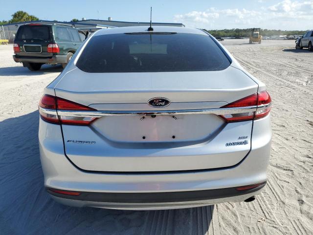 3FA6P0LU5JR102504 - 2018 FORD FUSION SE HYBRID SILVER photo 6