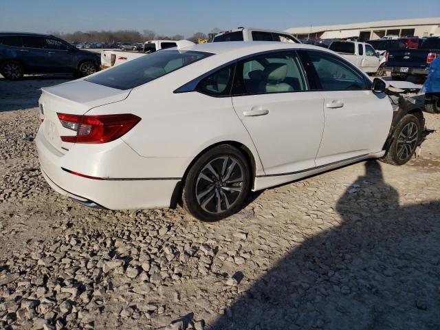 1HGCV3F48MA007743 - 2021 HONDA ACCORD HYBRID EX WHITE photo 3