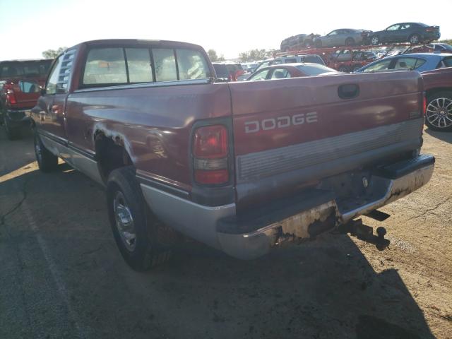 3B7KC23ZXSM110382 - 1995 DODGE RAM 2500 MAROON photo 3